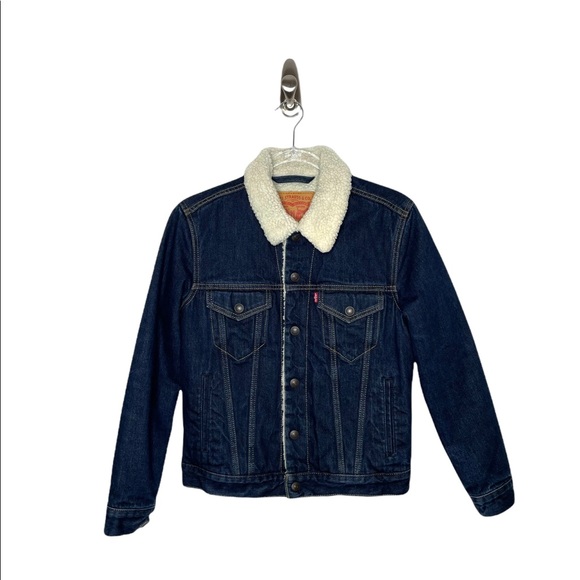 Levi’s | Sherpa Lined Trucker Jacket Men’s XS/Women’s S - Picture 2 of 11